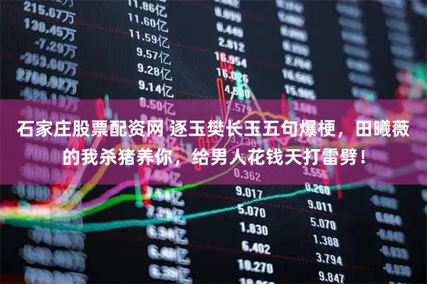 石家庄股票配资网 逐玉樊长玉五句爆梗，田曦薇的我杀猪养你，给男人花钱天打雷劈！